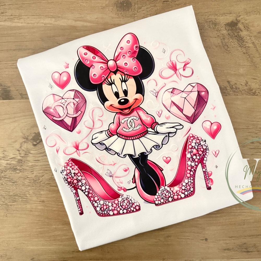 Disney Women's Minnie Mouse Pink Tee